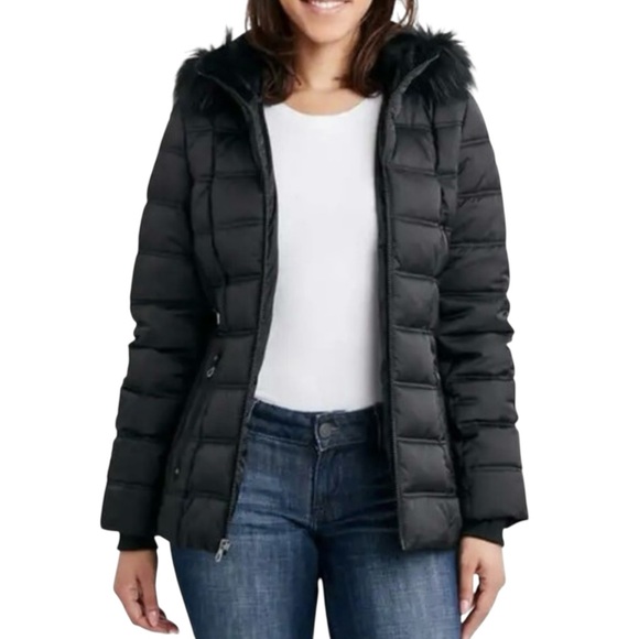 Nautica Black Faux Fur Puffer Jacket XXL - Picture 2 of 16